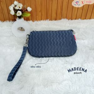 POUCH MADEENA BY INOE Dompet Wanita Cantik Motif Salur Waterproof