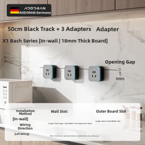 aodoran | Ultra Slim Invisible Linear Track Sockets Slide Guide Rail