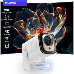 Máy Chiếu Tự Động Lấy Nét Magcubic HY310 330 ANSI Hỗ Trợ 4K 1080P Android 11 WiFi 6 BT5.4 Rạp Chiếu Phim Tại Nhà Di Động Với Điều Khiển Bằng Giọng Nói Và Chuột Không Dây
