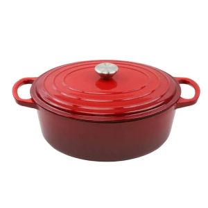 korean soup pot Thickened Oval Enamel Cast Iron Stew Pot