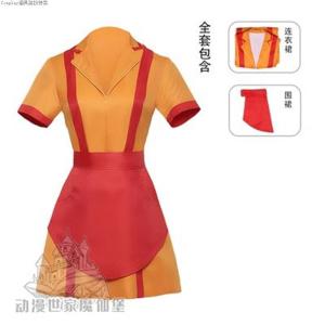 Halloween Cosplay Womens Clothing Bankruptcy Sisters Max Caroline Workwear Straight Hair Included Movie Costume Skirt