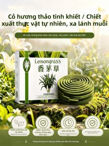 MENGKEJIAO | Natural Lemongrass & Mugwort Incense Mosquito Coil Durable Fly Repelling For Indoor Outdoor Use