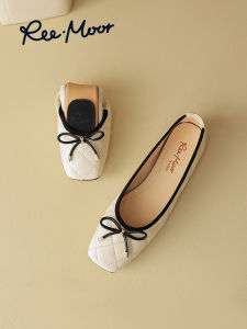 Reemoor | Graceful Diamond Grid Low-cut Flat Loafer