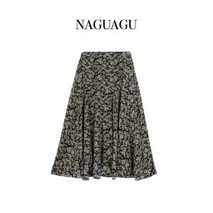 Naguagu Wendy Estate Daisy 16mm Double Gauze Silk Floral Print Dress/Skirt Womens Style A-Line Thin Summer V-Neck Three-Piece Set