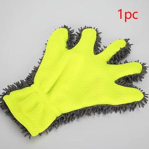 New 1/2Pcs Car Wash Gloves Microfiber Wipe Car Sponge Scratch Free Car Wash Cleaning Coral Velvet Double-Sided Cleaning Tool