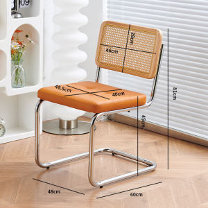 Vintage Designer Woven Back Dining Chair