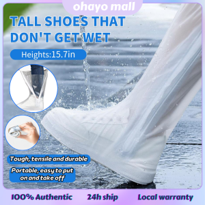 Reusable Safe Non Slip PVC Shoe Covers Waterproof Rubber Rain Boots Slip-resistant Waterproof Rain Reusable Overshoes Foldable Portable Reusable PVC Snow Overshoes Sole Overshoes Galoshes for Women
