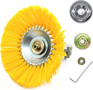 SI FANG 8 นิ้วไนลอนวัชพืชแปรงฟางเชือกโรตารีสนิมแผ่นTrimmer Head Universal FitเพลาตรงTrimmerสําหรับเครื่องตัดหญ้า