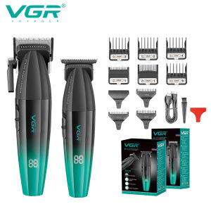 VGR | VGR high-end hair trimming set gradient color metal carving 9000 RPM hair salon home professional shaving machine V-906 V-003