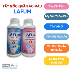 Dung Dịch Tẩy Quần Áo Đa Năng Lafum Set 2 Chai 300ml đánh bay mọi vết bẩn cứng đầu trên quần áo như vết lem màu dầu mỡ