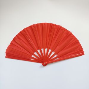 Quạt Tai Chi Màu Đỏ Toàn Bộ Cho Trẻ Em Và Người Lớn Quạt Khiêu Vũ Màu Đỏ Một Mặt Không Có Chữ Quạt Thể Dục