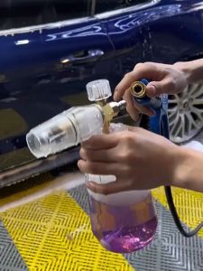 Foam Cannon (กาพ่นโฟม คุณภาพสูง) จุ 1 ลิตร (สวมเร็ว 1/4) โฟมหิมะ ใช้ล้างรถ หัวฉีดโฟม หัวพ่นโฟม ถังพ่นโฟม กระบอกทำโฟม กระบอกฉีดโฟม ถังฉีดโฟม