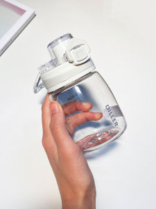 Korean Style Portable Plastic Water Cup Miniature Handy Cup Cute Simple High Temperature Resistant Student Plastic Cup High Aesthetic Value