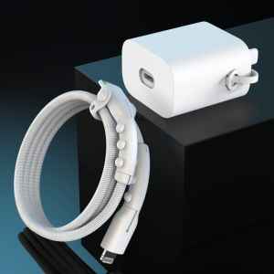 เคสป้องกันสายข้อมูล Apple 15Promax สำหรับ iPhone 16 iPad ชาร์จซิลิโคน ป้องกันการหักโค้ง ซ่อมแซม สายข้อมูลแบบพกพา