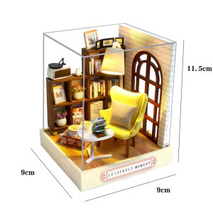 DIY Doll House Wooden Miniature Dollhouse Kit with Furniture Set Handmade Model Assembly Toy Home Decor for Xmas Birthday Gifts