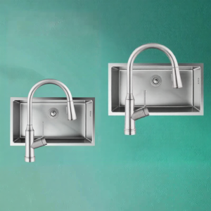 Hansgrohe | Stainless Steel Pull Down Faucet and Sink Set