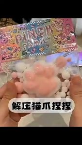 Geetoy Cat Paw Squishy Toys Cute Fun Kawaii Cat Paw Squeeze Fidget Decompression Toys for Kids