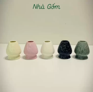 Đế gác chổi Chasen bằng gốm Đế gác chổi pha trà Matcha bằng gốm sứ cao cấp