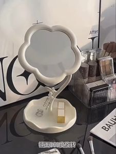 กระจกดอกไม้ตั้งโต๊ะ มีความกระทัดรัน น้ำหนักเบา หมุนได้ 360°