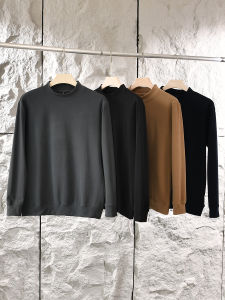 Áo Sơ Mi Nam Dài Tay Lót Lông Cừu Hai Mặt Phong Cách Thường Ngày Mùa Thu Đông Cổ Cao Ấm Áp Thoải Mái Áo Chui Đầu Màu Trơn