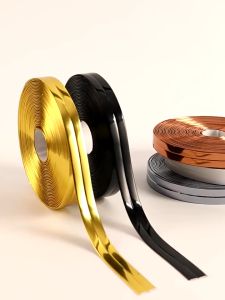 List Plat Strip Mirror Gold Lis Siku List Sudut Border Plafon PVC Flexibel Berperekat 3M Dekorasi Dinding