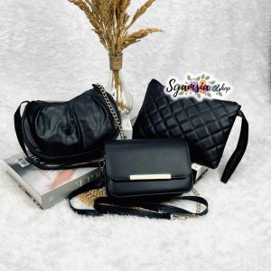 Paket Tas Wanita Terbaru 2024: Tas Selempang Wanita, Tas Half Moon Pouch Dompet Besar