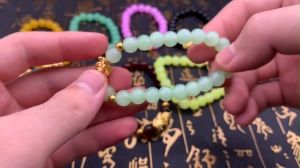 Piyao Bracelet Birthstone Bracelet Lucky Charm Chinese Feng Shui Gold Wealth Beaded Bracelet Energy Healing Bracelet