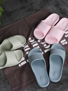 Nordic Style Couple Slippers Indoor Home Use Thick Bottom Bathroom Slippers Mens Anti-Odor Comfortable Supportive EVA Material