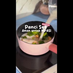 Steincoowkare Junior Baby Pan Set Panci MPASI - Panci Ceramic Cooking Frypan Saucepan Steamer 4in1