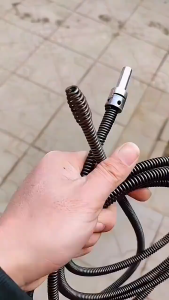 VSSUU งูเหล็กใช้กับสว่านนมือไฟฟ้า เหล็กทะลวงท่อตัน ลวดสปริงทะลวงท่อ ทะลวงท่อตันขนาด 12/16 มิล พร้อมหัวต่อทะลวง 6หัว