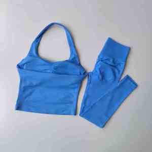 2PCS Sports Fitness Suits Womens Sports Vests High-Waisted Leggings with Fitness Sports Bras Seamless Gym Wear Fitness Set