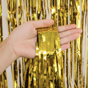 Laser Color Foil Fringe Glitter Rain Curtains For Wedding Background Birthday Party