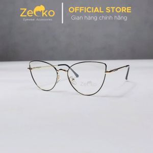 Gọng kính nữ mắt mèo đổi màu giả cận Zecko EGC12 chống ánh sáng xanh tia UV
