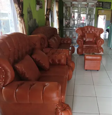 Set sofa jaguar labu 321 plus meja dan 6 bantal peluk