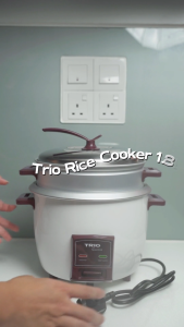 Trio Rice Cooker 1.8L | With Steam Tray | Non-Stick Pot | Cook | Steam Function | Durable | Safe | Home Kitchen Use | Multifunction