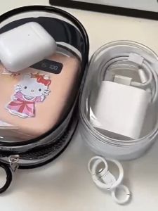 1pc Portable Travel Organizer for Chargers & Earbuds - PVC Storage Bag with Doll Display Feature