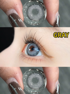 (COD)  2 buah/1 pasang EYESHARE softlens ZURICH Seri lensa warna softlens soflen pasang color alam Lensa mode GRAY/BROWN/BLUE softlens mata diameter 14.5MM Tersedia selama 12 bulan/1 Tahunan