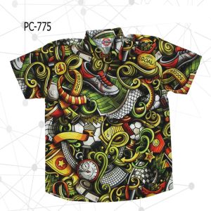 Mr.Junkoแท้ 💯 ✅ ส่งฟรี ✅ เสื้อเชิ๊ต​ฮาวาย​ซาติน-ญี่ปุ่นพิมพ์ลายเต็ม หน้าและหลัง ผ้านุ่มใส่สบาย ผ้าไม่หด สีไม่ตก