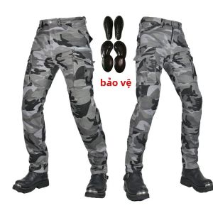 Quần Moto Nam Kiểu Camo Quần Jean Đi Xe Máy Chất Liệu Cotton Nylon Quần Đua Ngoài Trời Dùng Được Cho Mọi Mùa