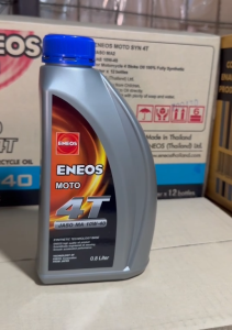 ENEOS MOTO 4T JASO MA 10W-40 ปริมาณ 0.8 ลิตร น้ำมันเครื่องมอเตอร์ไซค์ เอเนออส