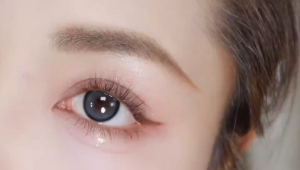 [NEW】Mrs.H 2Pcs Graded(0~-8.00) Explosive Flexible and Natural BlackColored Contact Lens With Power Big Eyes Natural soft Lens Yearly Use 14.2mm