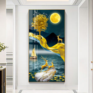 Modern Minimalist Home Entrance Diamond Painting Full of Diamonds Luxury Cross Stitch Handmade DIY Wealth Attracting Lucky Deer