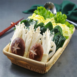 Creative Personalized Vegetable Basket Farmhouse Style Plastic Dinnerware Set Chinese Style Handmade Wicker Pattern Hot Pot Accessories