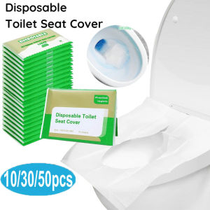 10/50pcs Disposable Toilet Seat Cover 100% Water Soluble Portable Safe Travel Camping Antibacterial Toilet Mat Bathroom Accessories