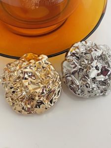 Nút Kim Loại Lớn 47MM Nút Trang Trí Cao Cấp Cho Áo Khoác Da Và Quần Áo Nút Gấp Hình Học Nút Khâu Tay