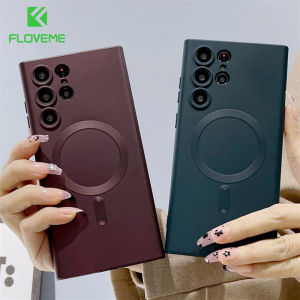 FLOVEME Luxury Glass Camera Film Phone Case For Samsung S24 S23 S22 S21 S20 Ultra S23 S22 S21 Plus Wireless Charging Shockproof Soft Silicone Back Cover For Samsung S21 S20 FE Note 20 Ultra Note 10 Plus