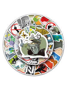 สติ๊กเกอร์ตกแต่งตัวอักษรแบบกันน้ำ 100 แผ่น ลายการ์ตูนน่ารัก บล็อกขยะ สมุดโน้ตโทรศัพท์มือถือ อุปกรณ์ตกแต่ง DIY