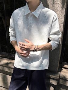 Extra Large 300 Pounds American Style Long Sleeve Hoodie Polo Collar Mens Jacket Deconstructed Outerwear Autumn New Arrival