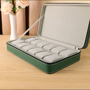 12 Slots Watch BoxesPortable Zipper Watch Jewelry Display Case withRemovable Pillow for Watch Storage Organizer