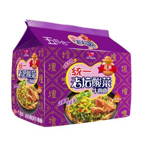 Unified 100 Rattan Jiao Rattan Pepper Beef Flavor Instant Noodles Bagged Whole Box Ramen Instant Noodles Instant Soup Expert Midnight Snack